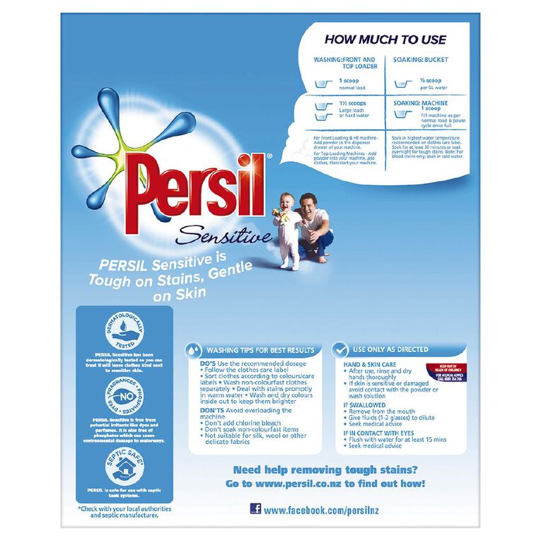 Persil Laundry Powder Sensitive Box 2kg, , hi-res