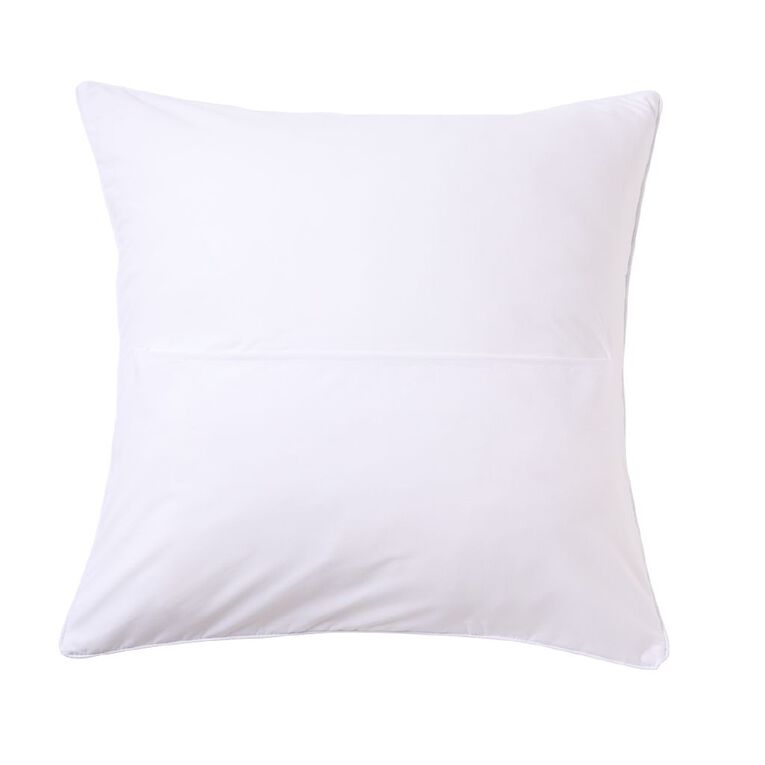 Living & Co Textured Microfibre Euro Pillowcase White 65cm x 65cm, , hi-res