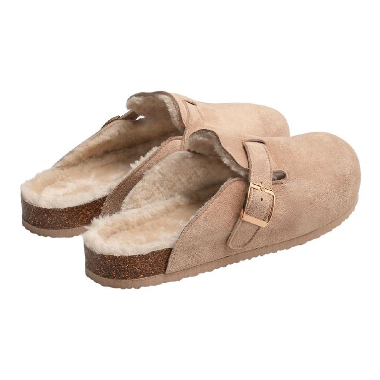 H&H Women's Clog Slippers, Brown Light, hi-res