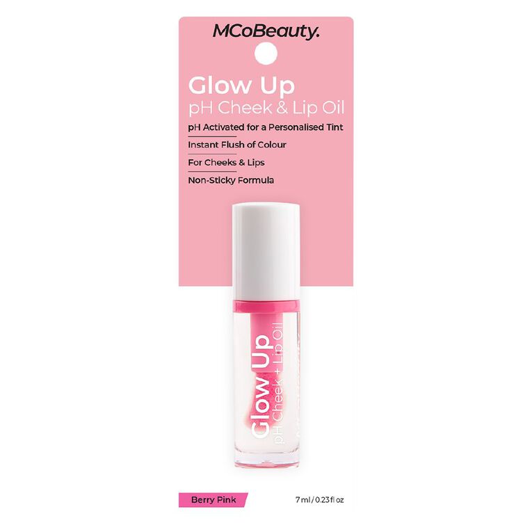 MCoBeauty Glow Up pH Cheek & Lip Oil Berry Pink, , hi-res