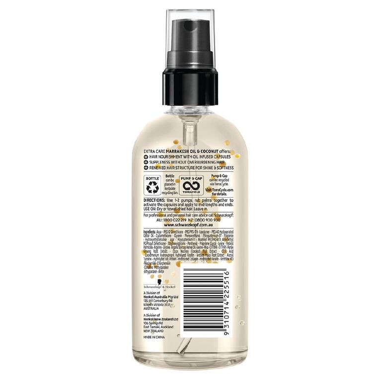 Schwarzkopf Extra Care Marrakesh & Coconut Replenishing Oil Serum 100ml, , hi-res
