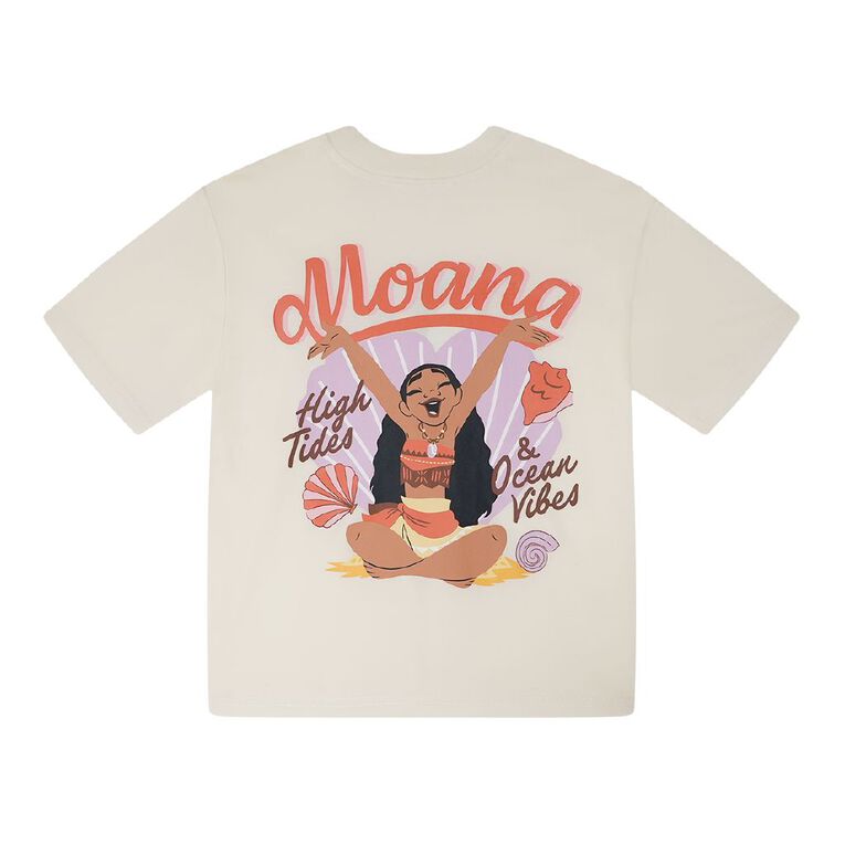 Moana Short Sleeve Oversized Tee, Cream, hi-res