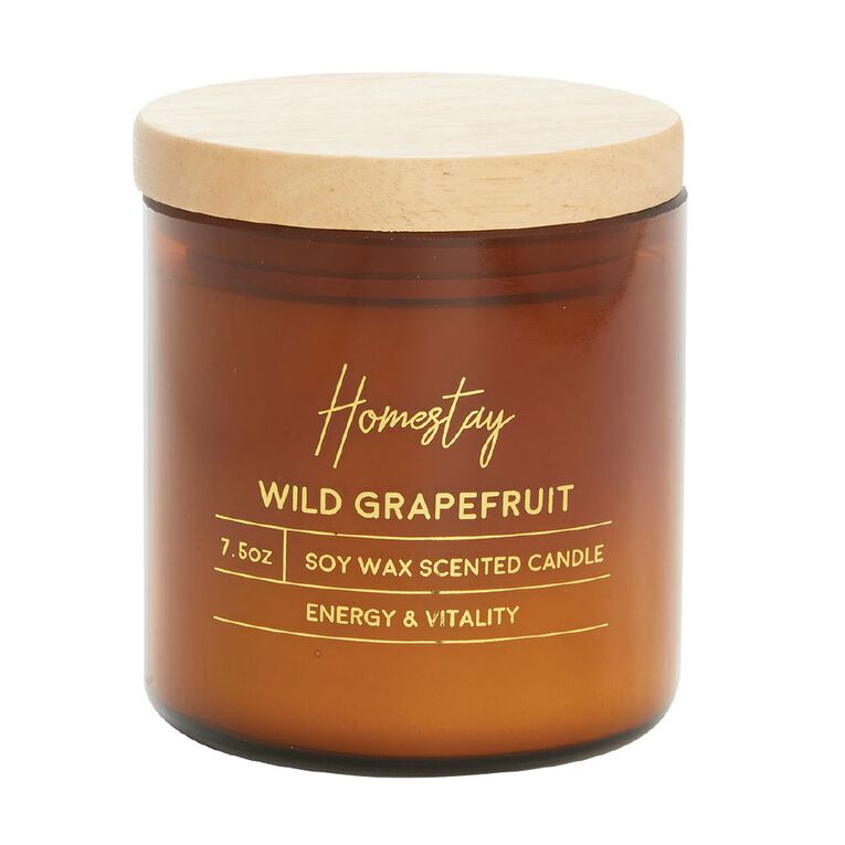 Living & Co Homestay Wild Grapefruit Candle Brown Mid One Size, Brown Mid, hi-res