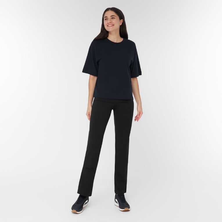 H&H Women's Jersey Flare Pants, Black, hi-res