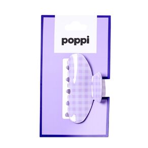 Poppi Claw Clip Gingham Purple Mid