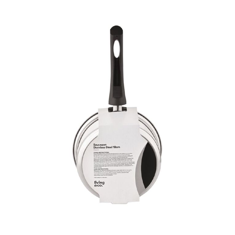 Living & Co Saucepan Stainless Steel, , hi-res