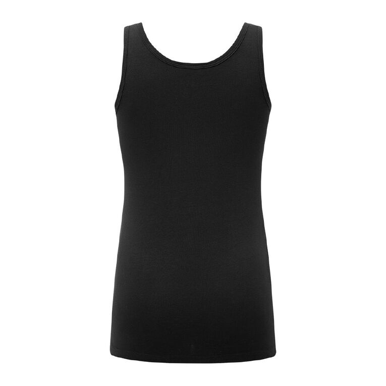 H&H Women's Essential Stretch Longline Tank, Black, hi-res