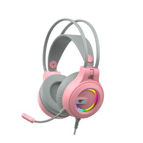 Gamenote 50mm RGB Headset Pink DBL Band H2040D Pink