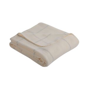 Living & Co Polar Fleece Throw Grid Natural 127cm x 152cm