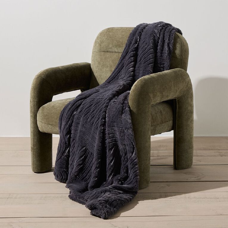 Living & Co Throw Arch Grey 127cm x 152cm, , hi-res