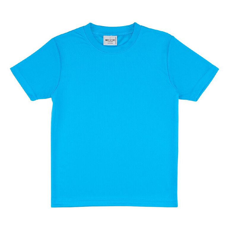 Schooltex Kids' Breezeway Tee, Cyan, hi-res