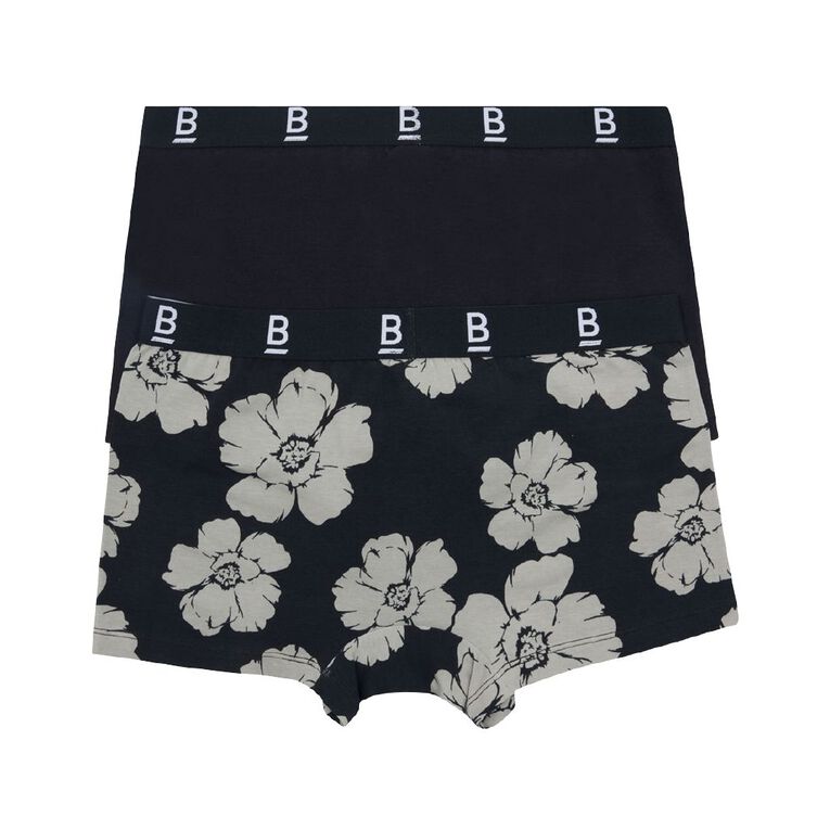 B FOR BONDS Men's Trunks 2 Pack, Black/Grey, hi-res