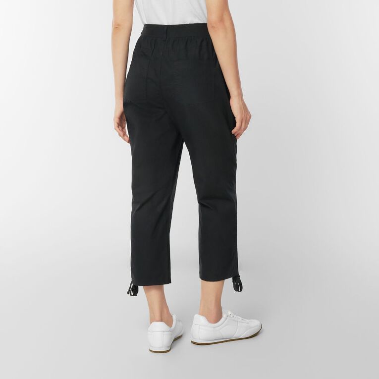 H&H Women's Rouched Hem Pants, Black, hi-res