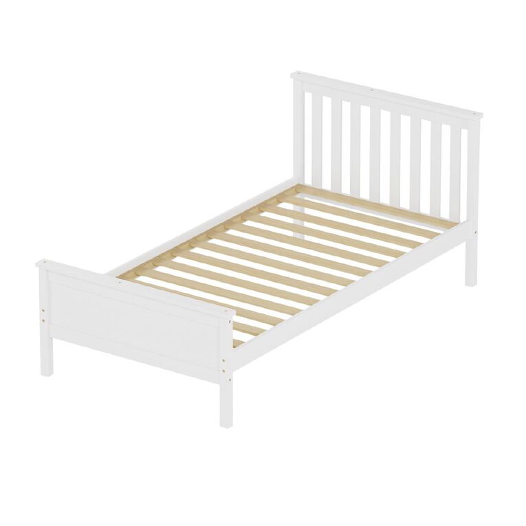 Living & Co Pinewood Single Bed White, , hi-res