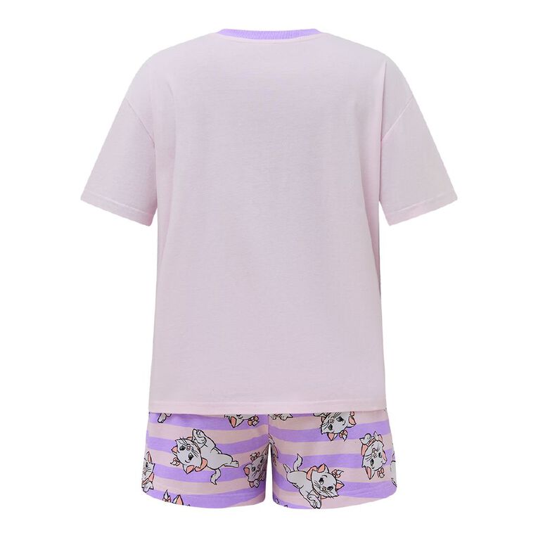 Disney Aristocats Boxy Tee and Short Pyjama Set, Pink Light, hi-res