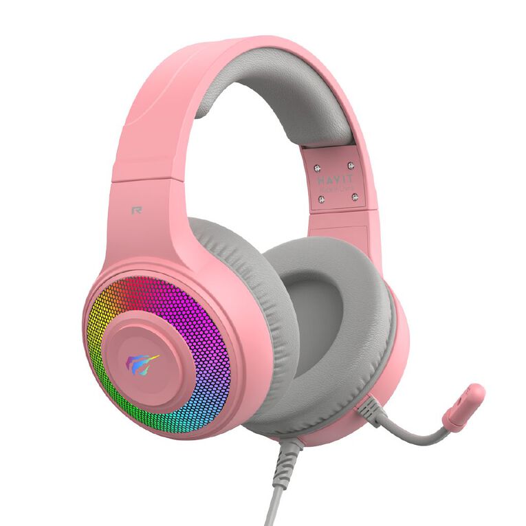 Gamenote 50mm RGB Headset Pink H2042D Pink, , hi-res