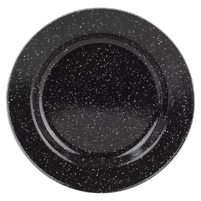 Navigator South Enamel Camping Plate Black Black The Warehouse