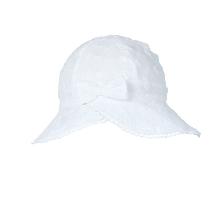 Young Original Infants' Frill Hat, White WHITE, hi-res