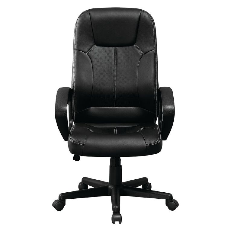 Workspace Valencia Highback Chair Black, , hi-res