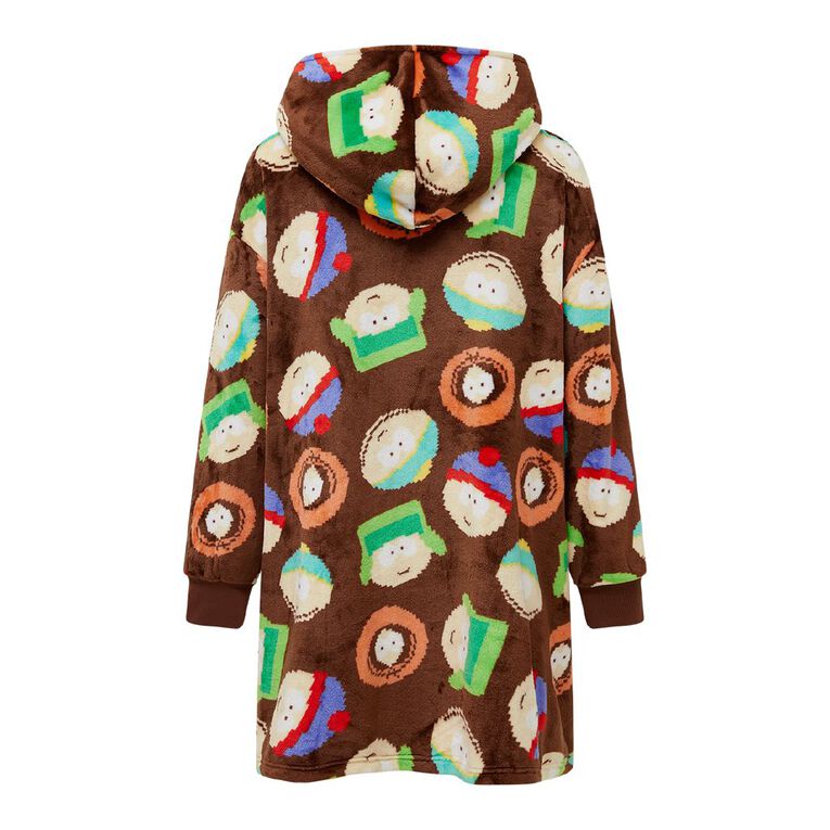 South Park Men's Coral Fleece Hoodie, Brown Dark, hi-res
