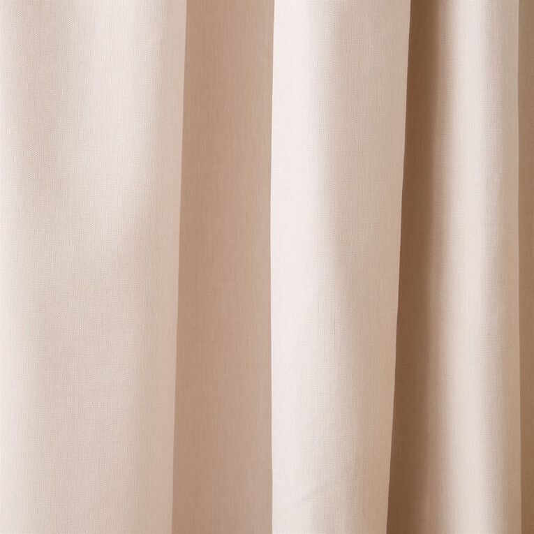 Living & Co Loft Curtains Natural 150-230cm Wide/205cm Drop, , hi-res