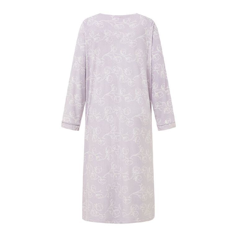 H&H Women's Mink Traditional Nightie, Purple Light, hi-res
