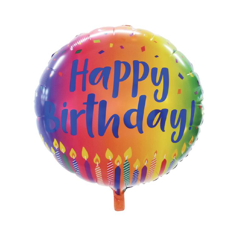 Party Inc Happy Birthday Foil Balloon 78cm, , hi-res