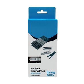 Living & Co UV Spring Pegs Assorted 24 Pack