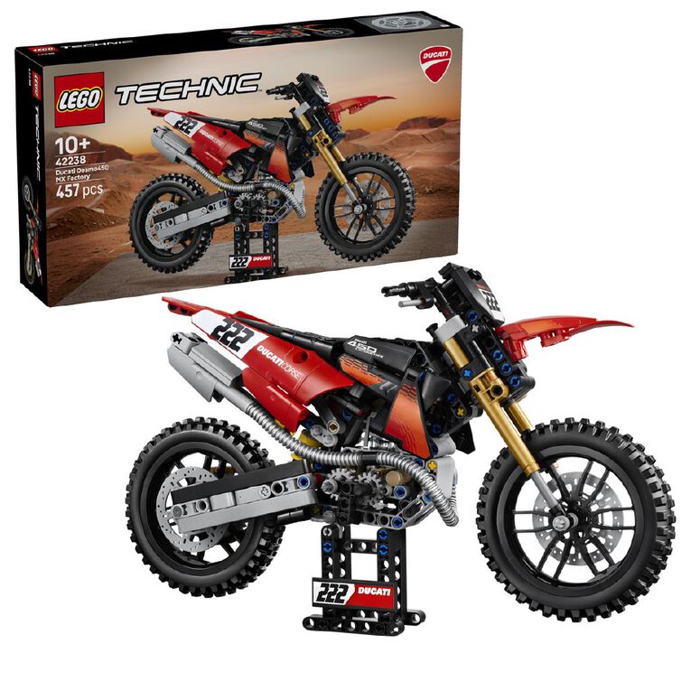 LEGO Technic Ducati Desmo450 MX Factory Motorcycle 42238, , hi-res