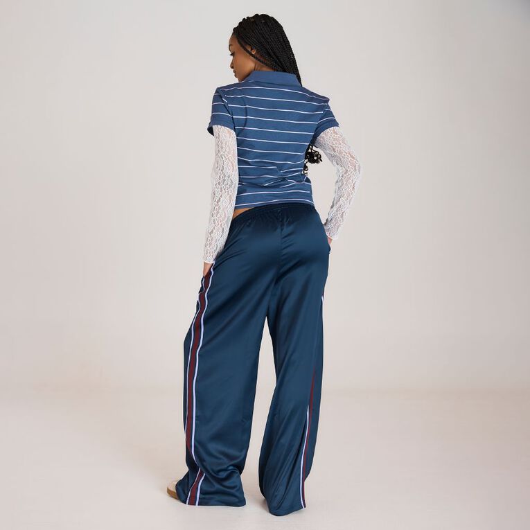BRDRLESS Brdless Leni Wide Leg Pants, Navy, hi-res