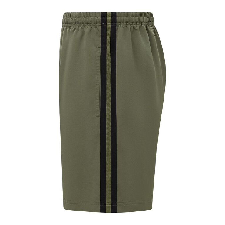 Active Intent Men's Stripe Detail Shorts, Green Dark, hi-res