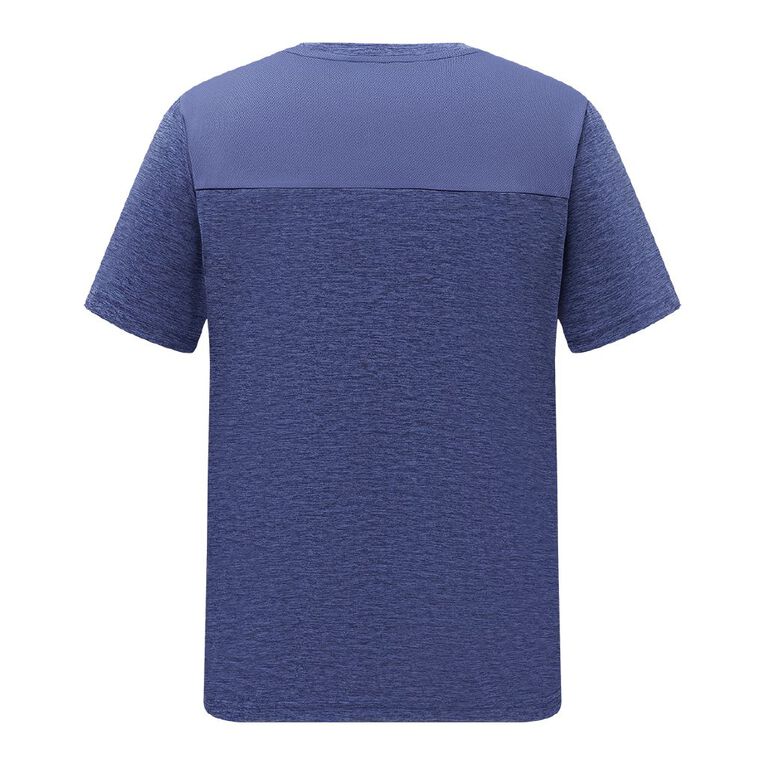 Active Intent Men's Space Dye Panel Tee, Blue Dark, hi-res