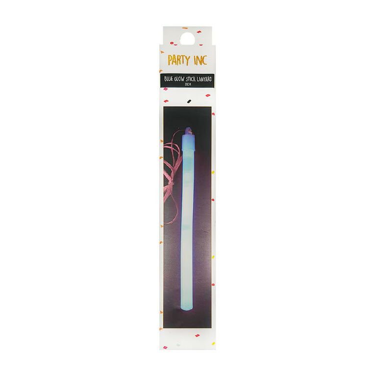 Party Inc Glow Stick Lanyard 20cm Blue 20cm, , hi-res