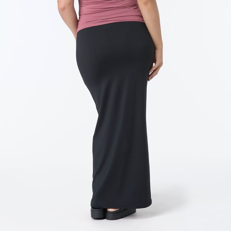 H&H Women's Contour Maxi Skirt, Black, hi-res