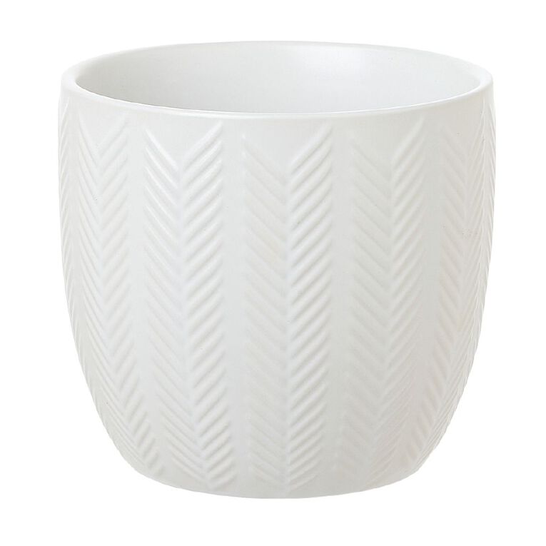 Kiwi Garden Ceramic Pot White 12cm, , hi-res
