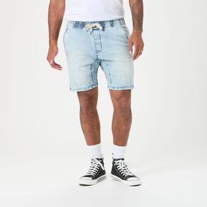 Garage Men's Denim Elastic Waist Shorts
