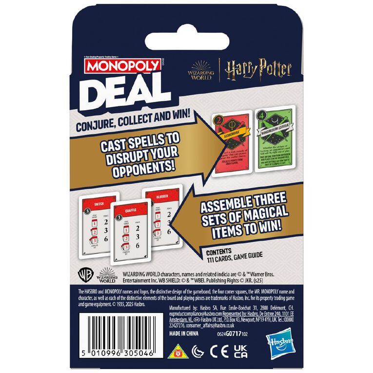 Hasbro Monopoly Deal Harry Potter Game, , hi-res