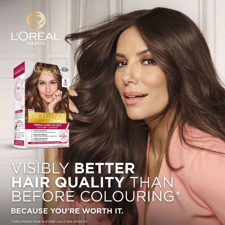L'Oreal Paris Excellence Creme Hair Colour Light Brown 6, , hi-res