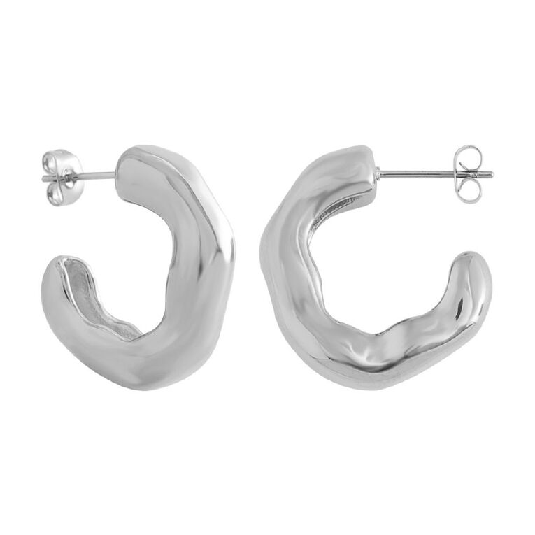 Waterproof Hammered Earrings, , hi-res