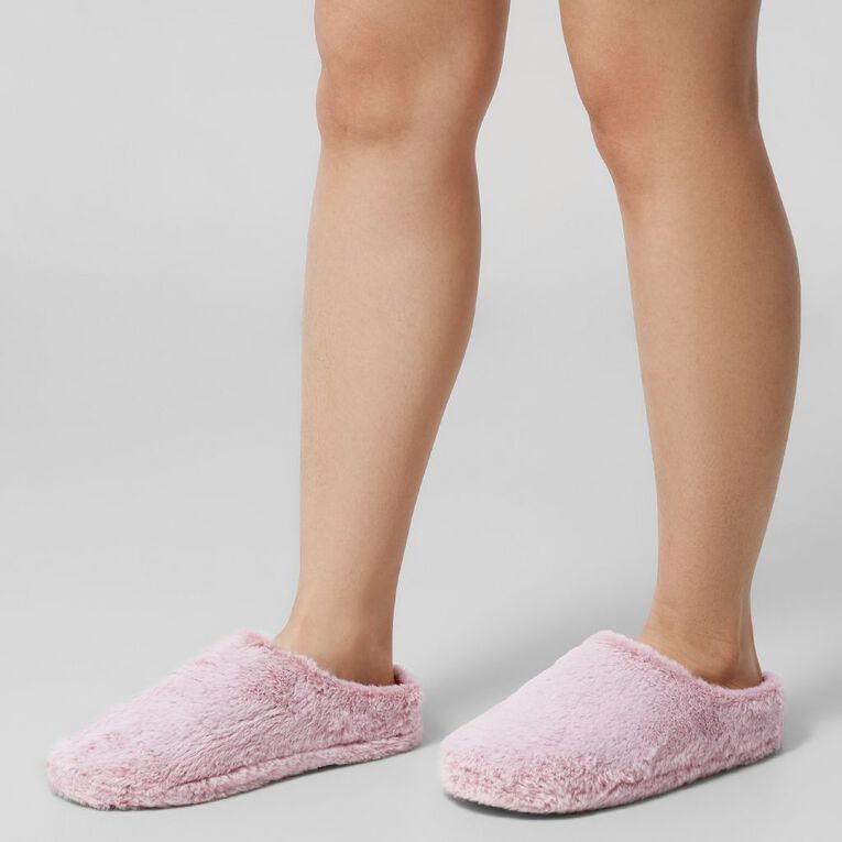H&H Women's Fluffy Low Back Scuff Slippers, Purple Light, hi-res