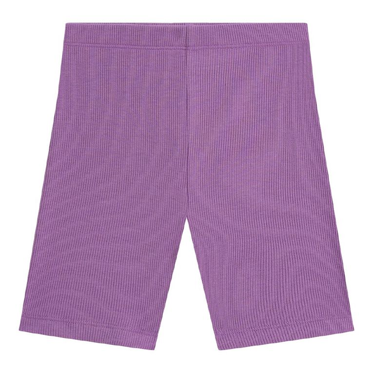 Young Original Plain Rib Bike Shorts, Purple Mid, hi-res
