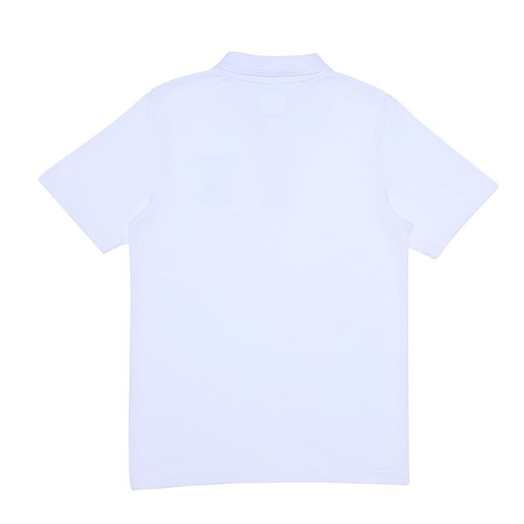 Schooltex Pompallier Short Sleeve Polo with Transfer, White, hi-res