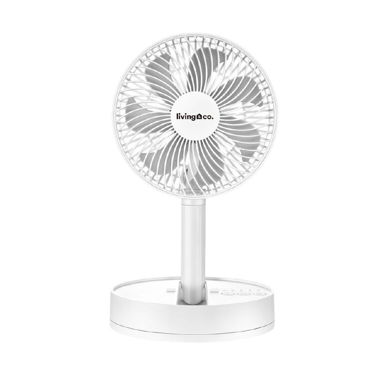 Living & Co Folding Rechargeable Desk Fan, , hi-res