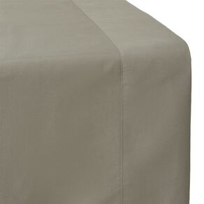 Living & Co Flat Microfibre Sheet Double/ Queen Grey One Size