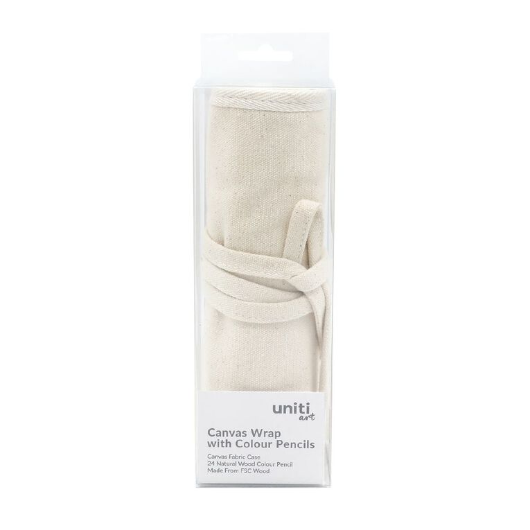 Uniti Canvas Wrap Colour Pencils 24 Pack 24 Pack, , hi-res