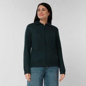 H&H Women's Sherpa Lined Soft Zip Thru Cardi