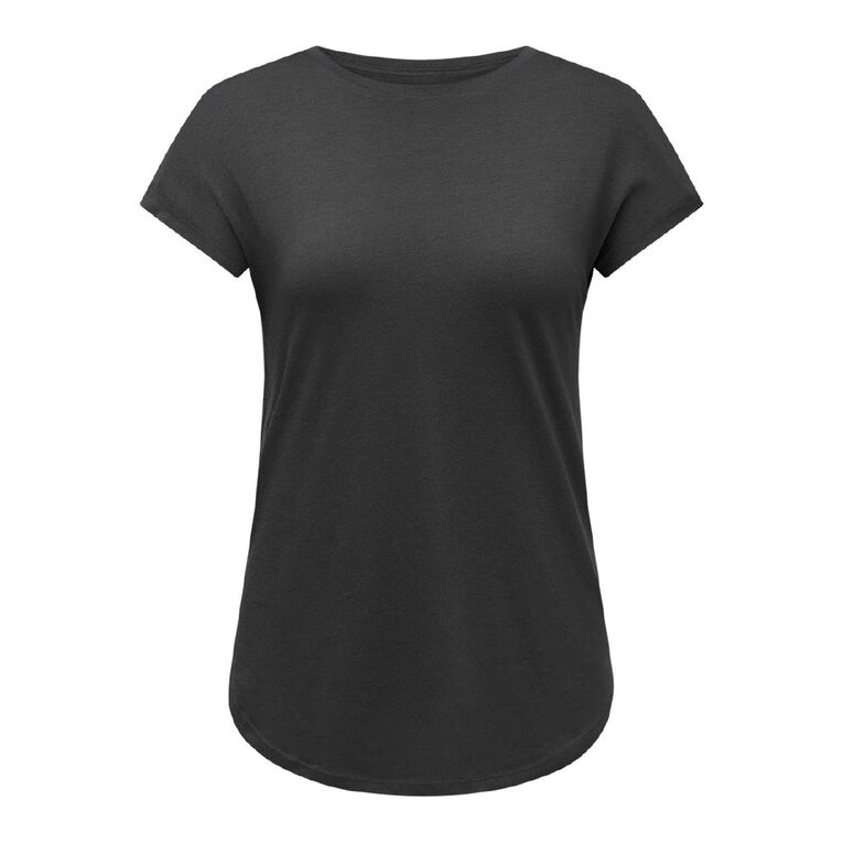 Active Intent Women's Crew Neck Tee, Grey Dark, hi-res