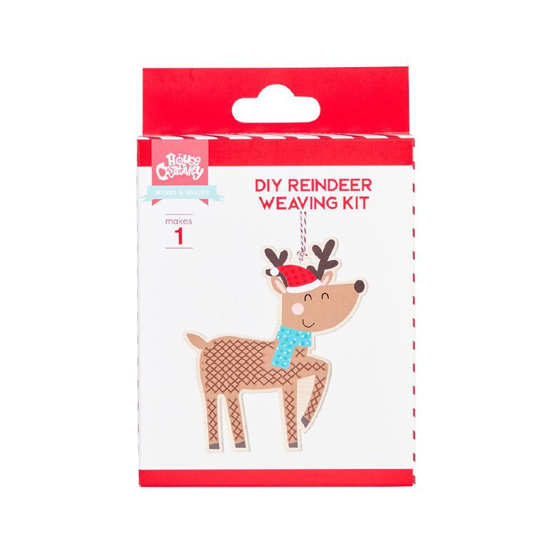 House Creativity Do-It-Yourself Reindeer Weaving Kit, , hi-res