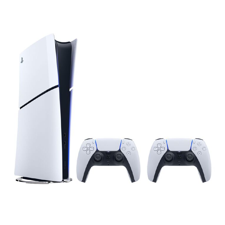 PS5 Slim Digital Console Two DualSense Wireless Controllers Bundle The Warehouse