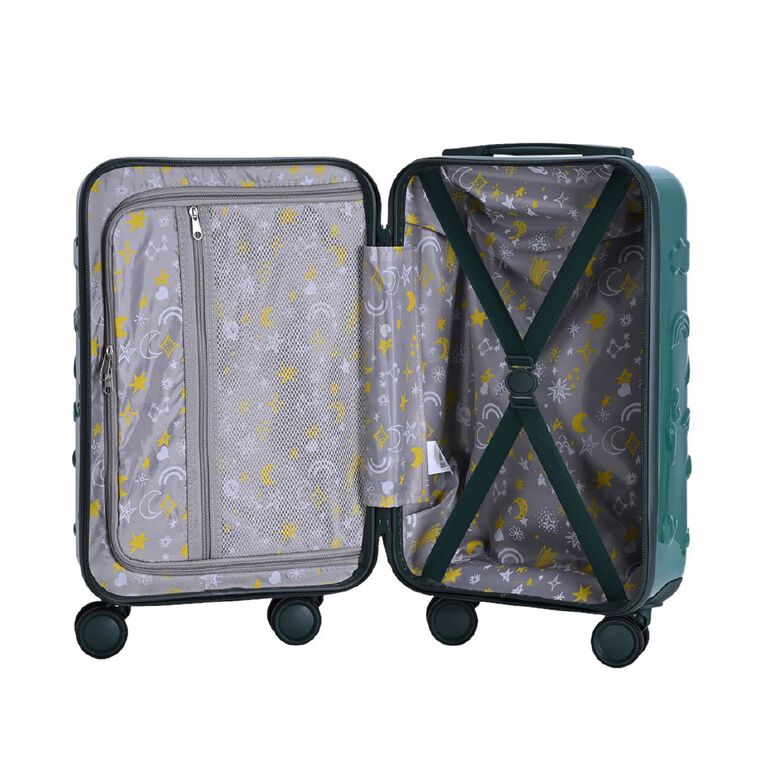 Wander Kids Kids 52cm Embaossed Suitcase Dinosaur Green, , hi-res